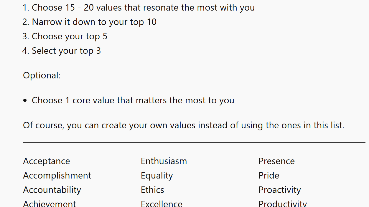 What do you value?
