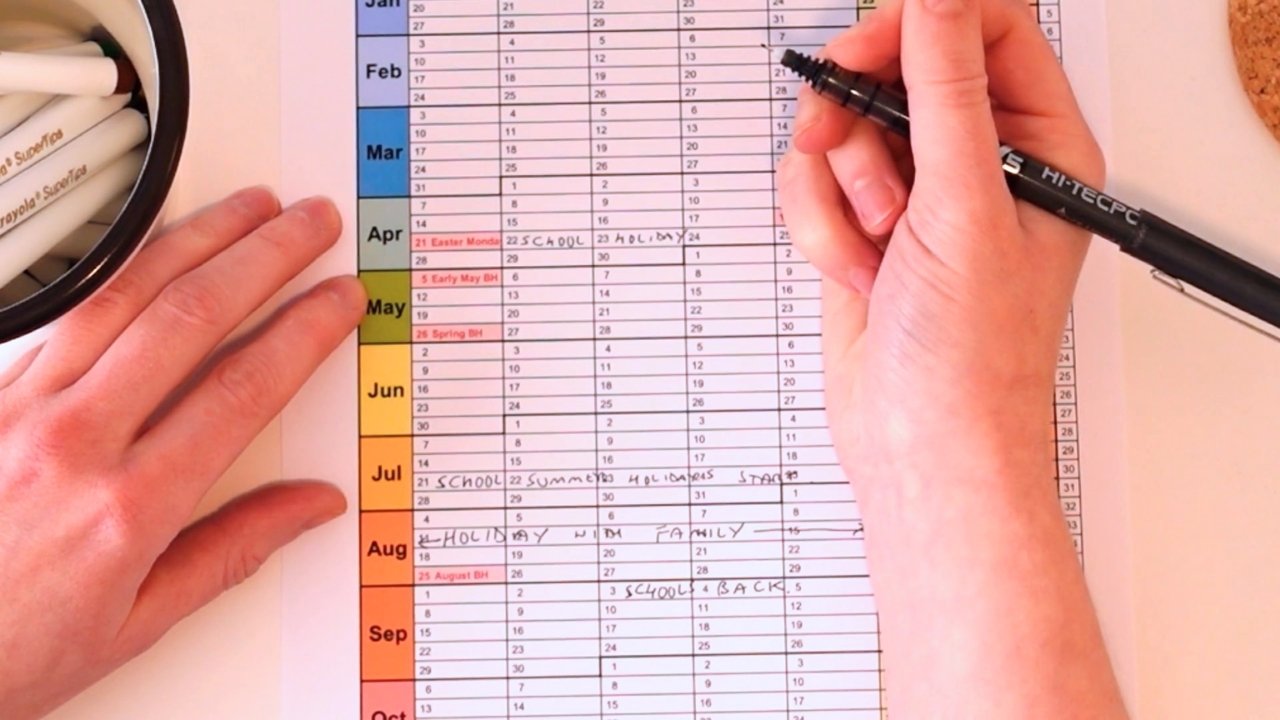 year view calendar