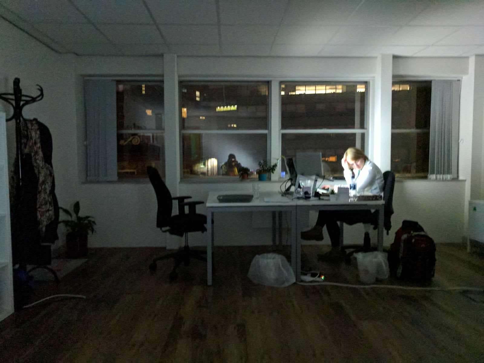 emily working late