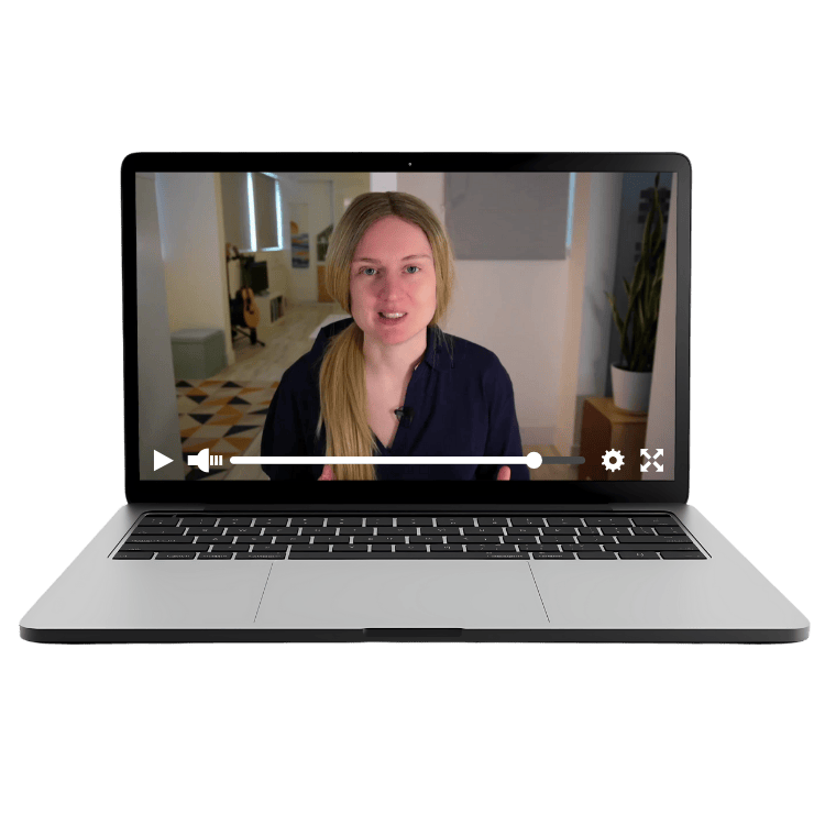 emily video on a laptop